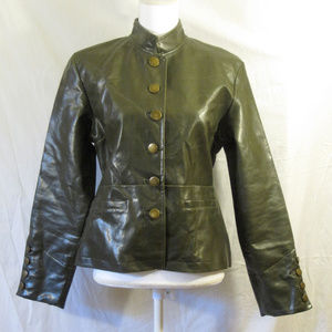 JENNYFER J Vegan leather lined jacket Size Large